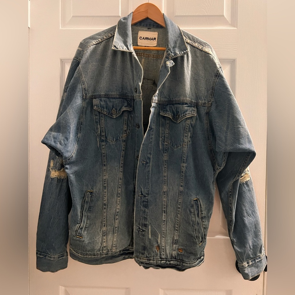 Men’s Carmar Distressed Denim Jacket